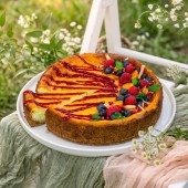 Cheesecake quarq cu fructe de pădure